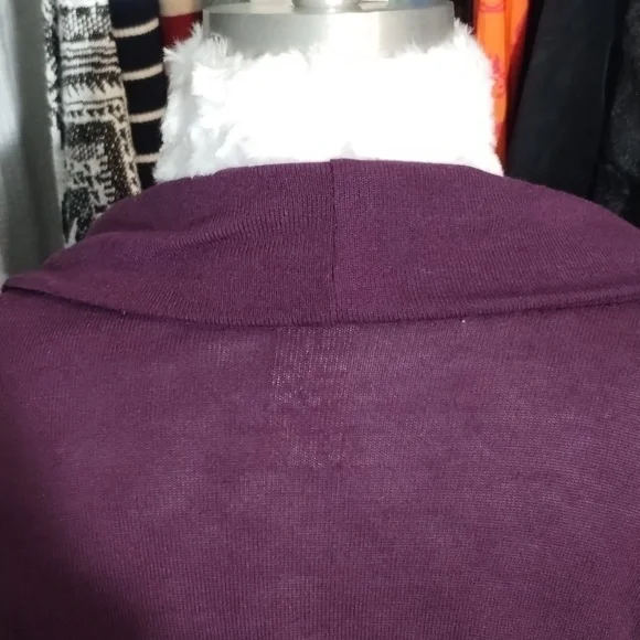 Shawl open cardigan purple XL - Picture 8 of 10